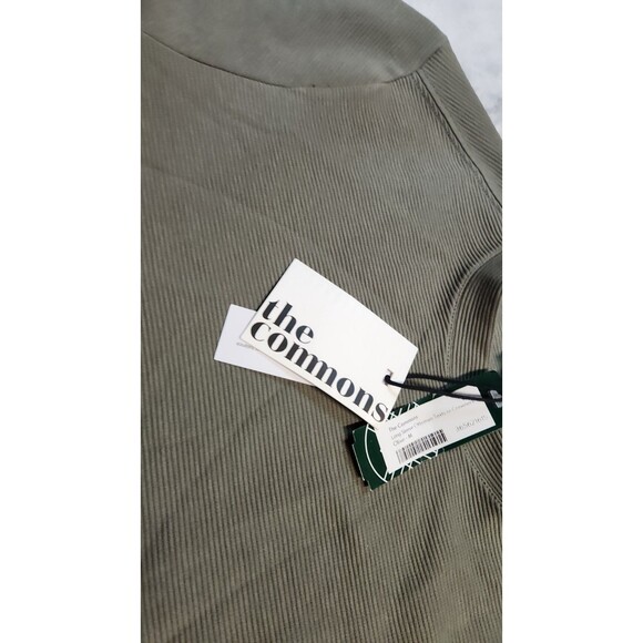 The Commons Medium Green Long Sleeve Ottoman Texture Crewneck Sweater NWT - Picture 5 of 8